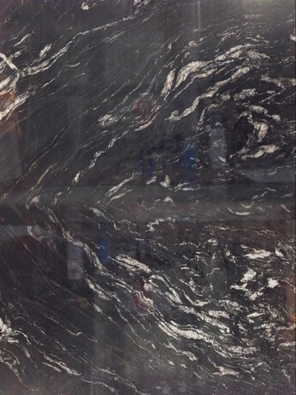 Cosmic Black Marble Close up