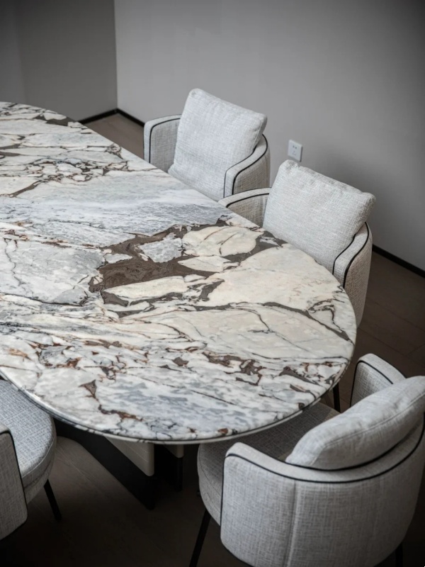 Dramatic Ocean Storm Marble Modern Furniture